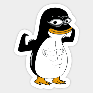 Linux Tux humorous tech-savvy playful meme Sticker